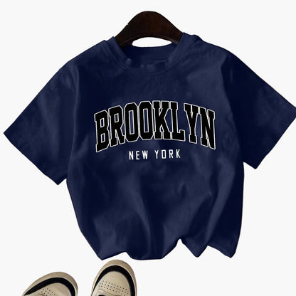 Damen Brooklyn New York Streetstyle T-Shirt für Freizeit und Urban Fashion