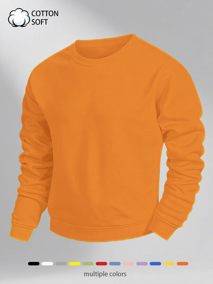 Herren Basic Rundhals Sweatshirt – Klassischer Look für Alltag & Freizeit