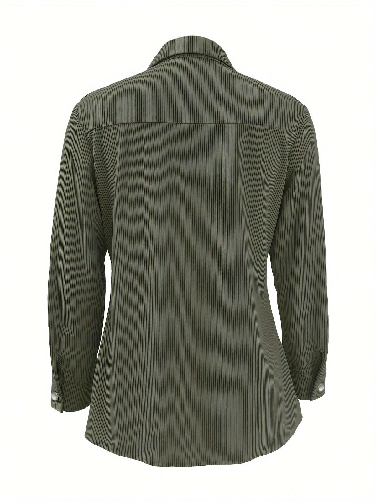Damen Cordhemd Jacke Gelb mit Brusttaschen und Knöpfen