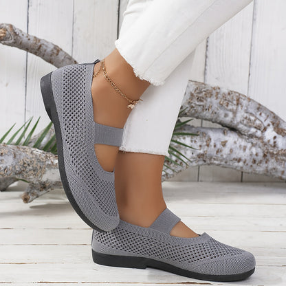 Damen Mary Jane Komfort-Slipper für Alltag und Spaziergänge – Atmungsaktive Flats