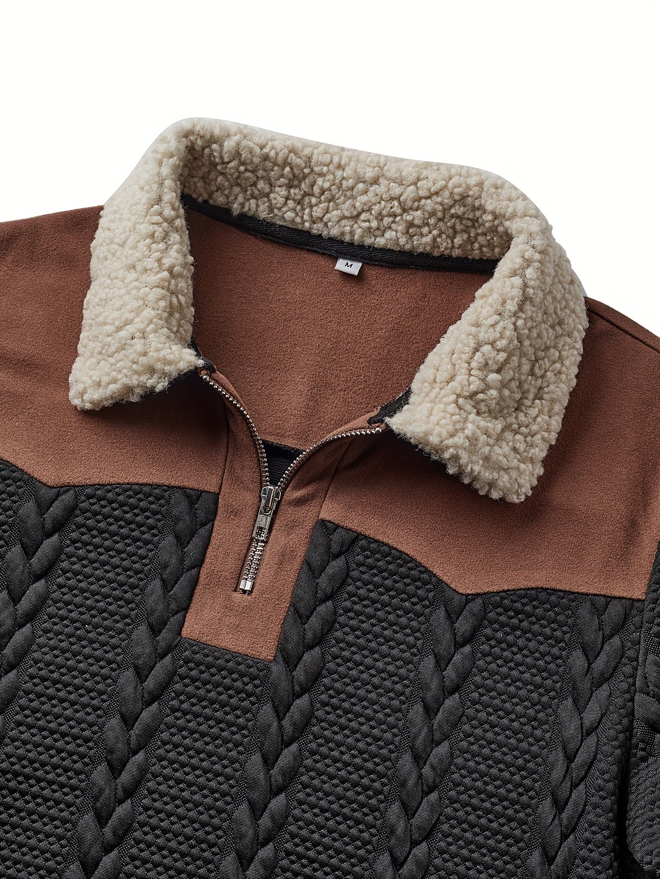 Herren Strickpullover mit Teddykragen und Zier-Reißverschluss – Stilvoller Freizeitpullover für Herbst und Winter
