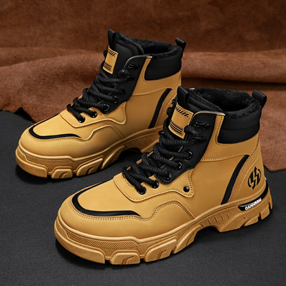 Unisex Winterstiefel Schnürschuh, robuster Wanderschuh, hoher Schaft, rutschfeste Sohle