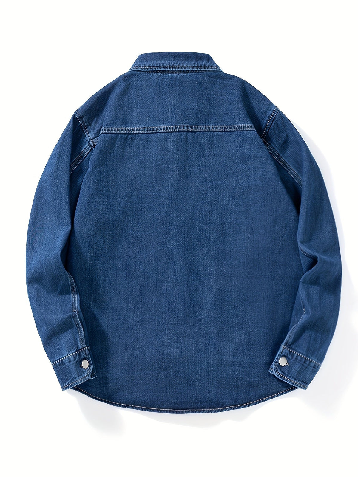 Jeanshemd Herren Hemd Denim Shirt Langarm Casual Freizeithemd mit Brusttaschen