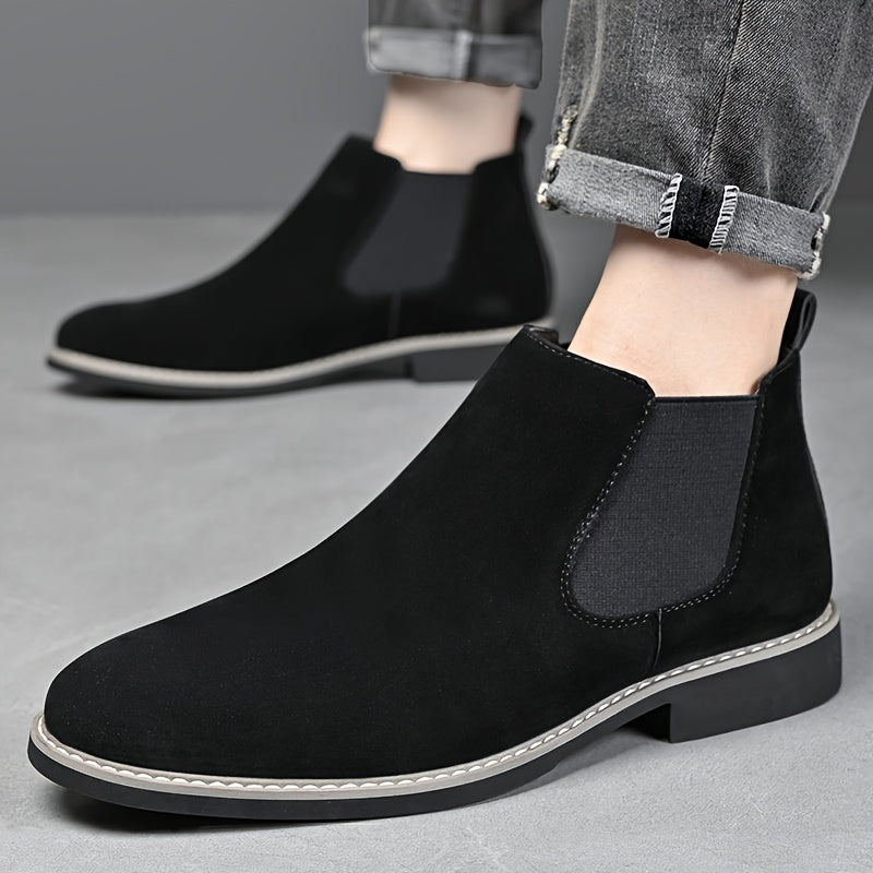Herren Chelsea Boot Stiefel mit Elastikeinsatz Braun
