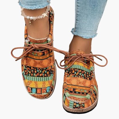 Damen Vintage Freizeitschuhe im Boho-Stil – Bequeme bunte Mokassins für Alltag und Reisen