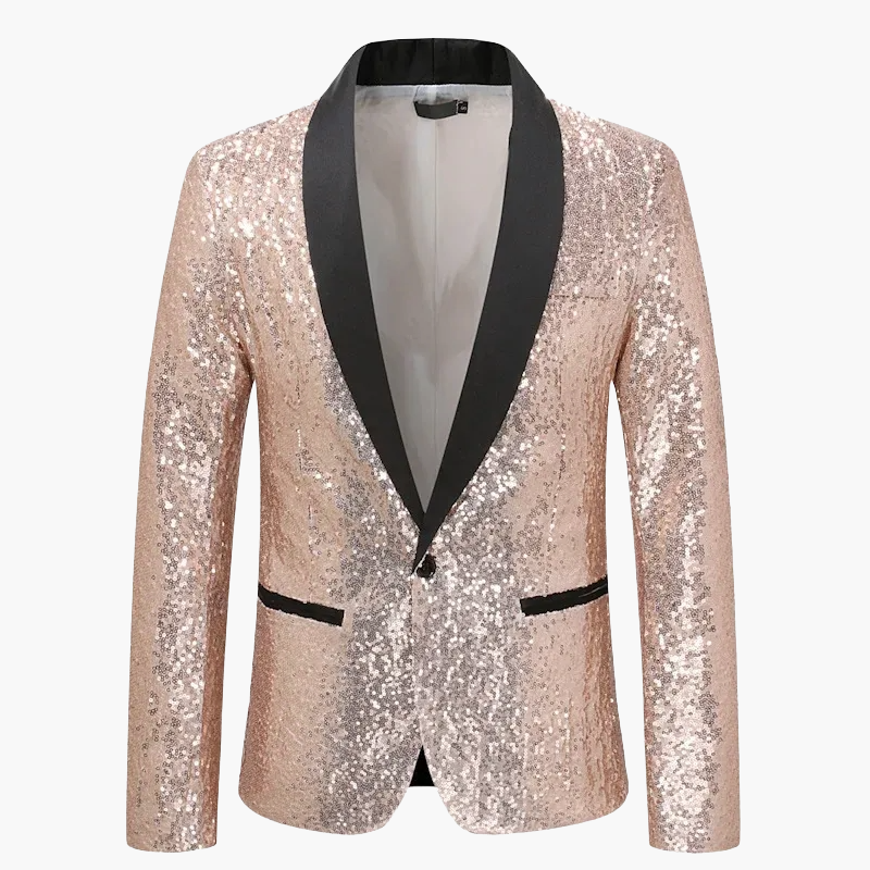 Herren Smoking Sakko mit Pailletten – Eleganter Party- und Event-Blazer
