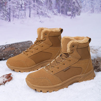 Unisex Winterstiefel Beige mit Fleecefutter und Profilsohle