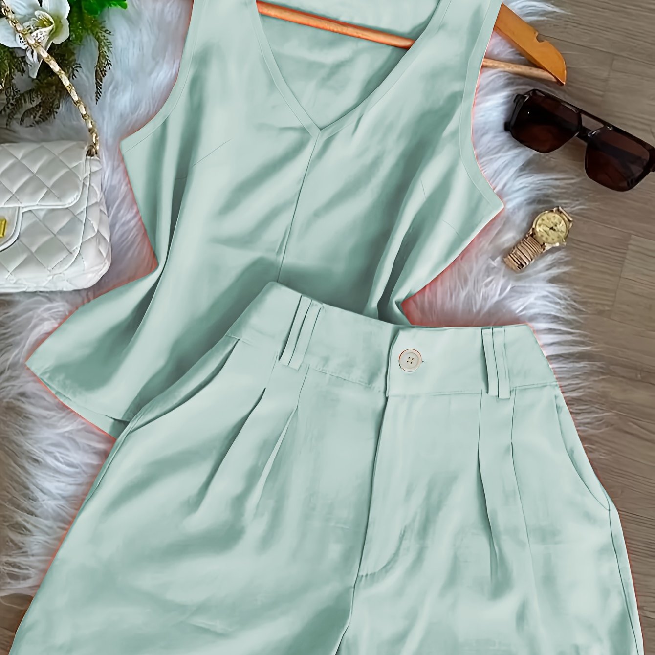 Damen Sommer Set – Elegantes Top und Shorts, Modischer Casual Look für Alltag & Urlaub