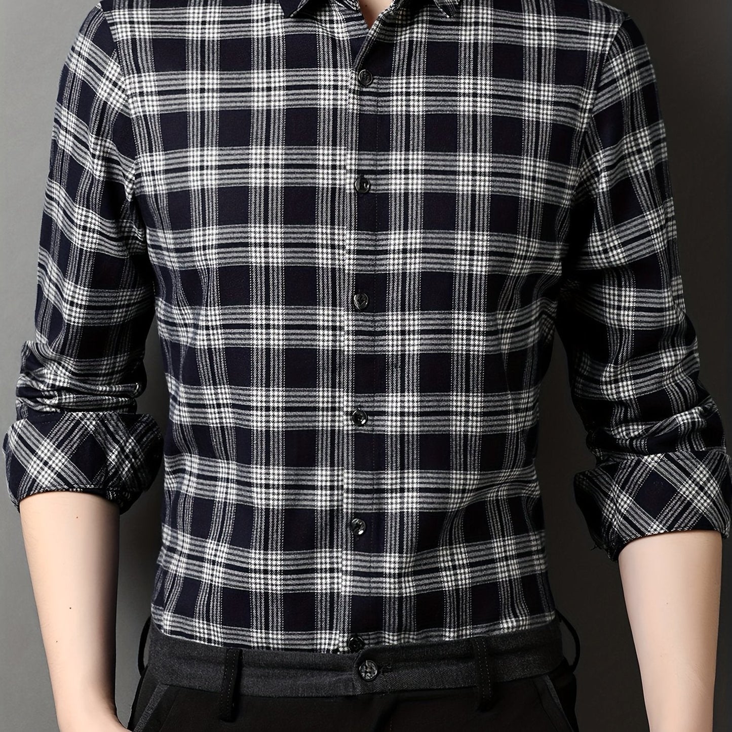 Herren Modernes Karohemd – Eleganter Freizeit- und Business-Look