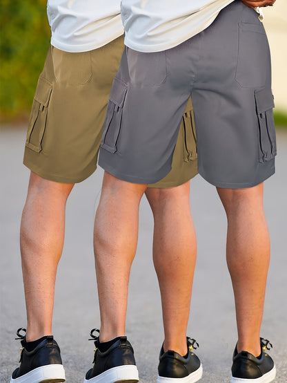 Herren 2er-Pack Cargo Shorts – Lässige Outdoor-Bermuda mit Taschen für Freizeit & Sport