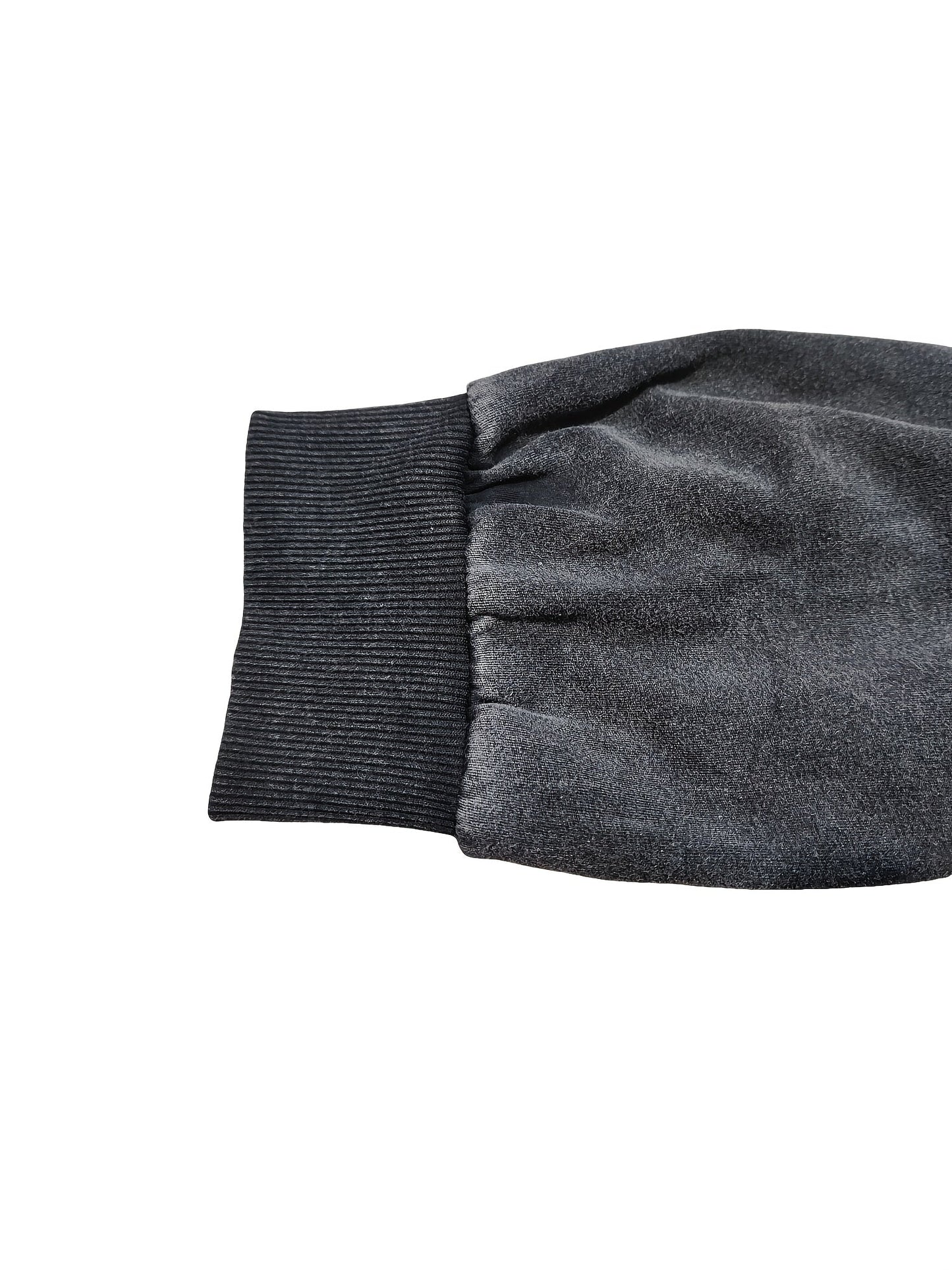 Kapuzenjacke mit Reißverschluss, verwaschener Look, Unisex, Anthrazit