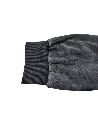 Kapuzenjacke mit Reißverschluss, verwaschener Look, Unisex, Anthrazit
