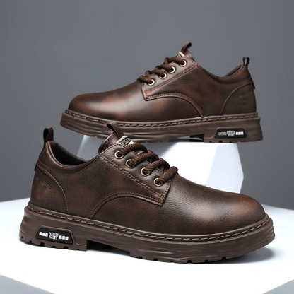 Herren Freizeitschuhe mit Schnürung – Robuste Sohle, Schwarz/Braun