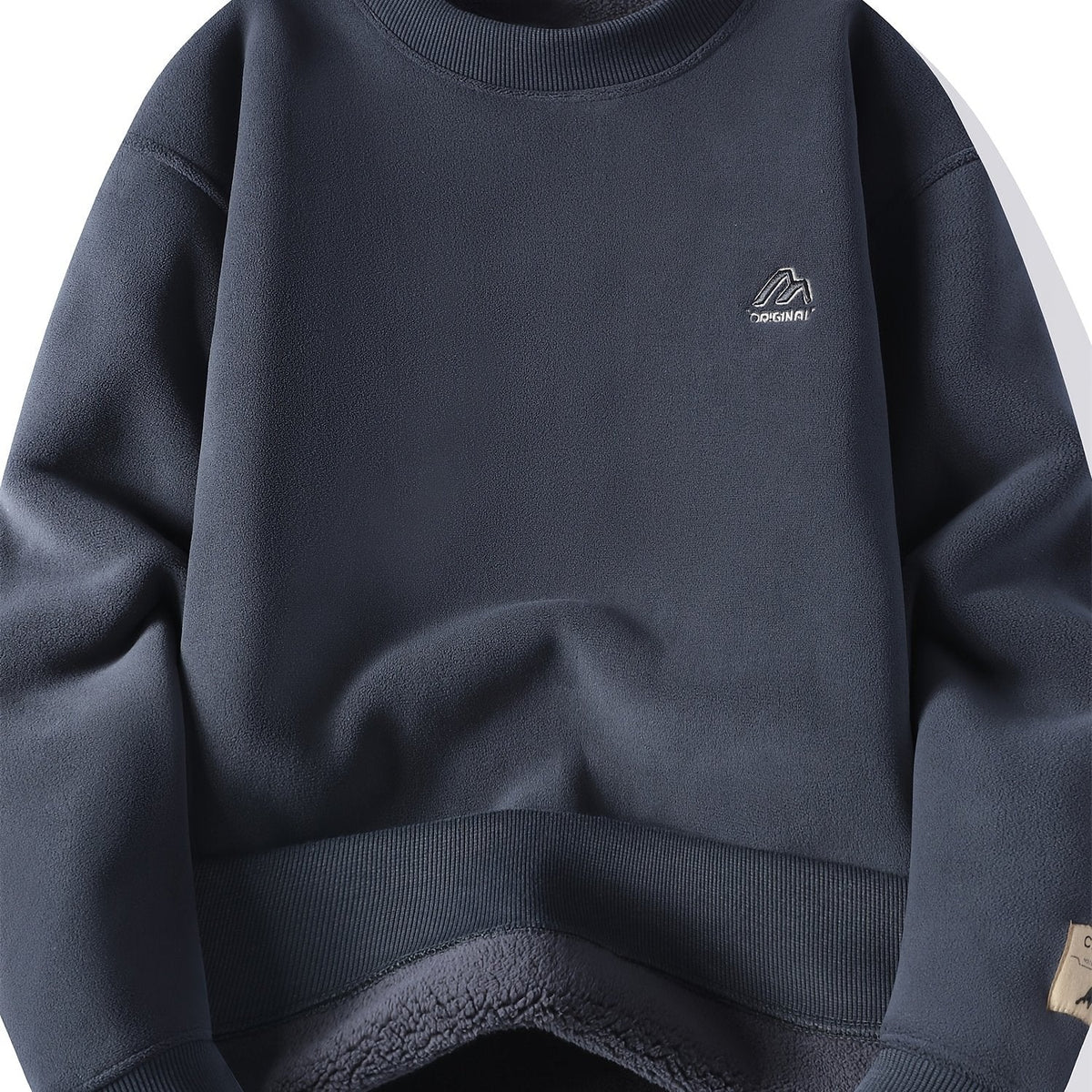 Unisex Langarm Sweatshirt mit Sherpa-Fleece Futter