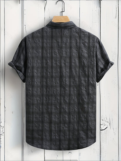 Herren Freizeit Kurzarm-Hemd im Karo-Design – Stilvolle Sommer-Mode für Alltag und Ausgehen