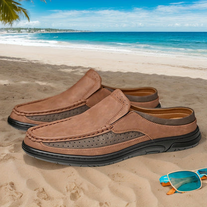 Herren Slip-On Loafer Freizeitstil – Offene Slipper für entspannten Komfort und smarten Look