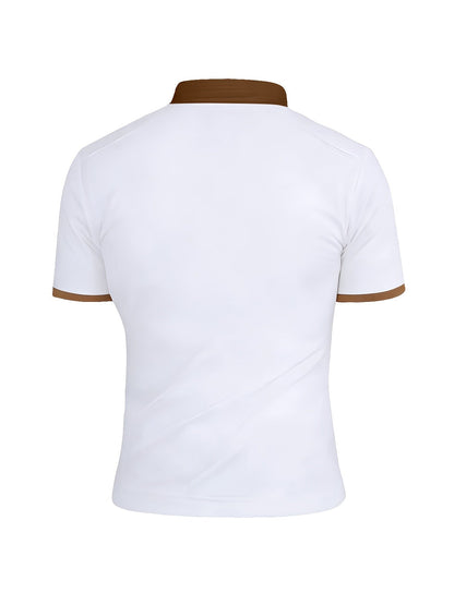 Herren Poloshirt mit modernem Stehkragen und Brusttasche – Stilvolles Freizeit- und Business-Oberteil