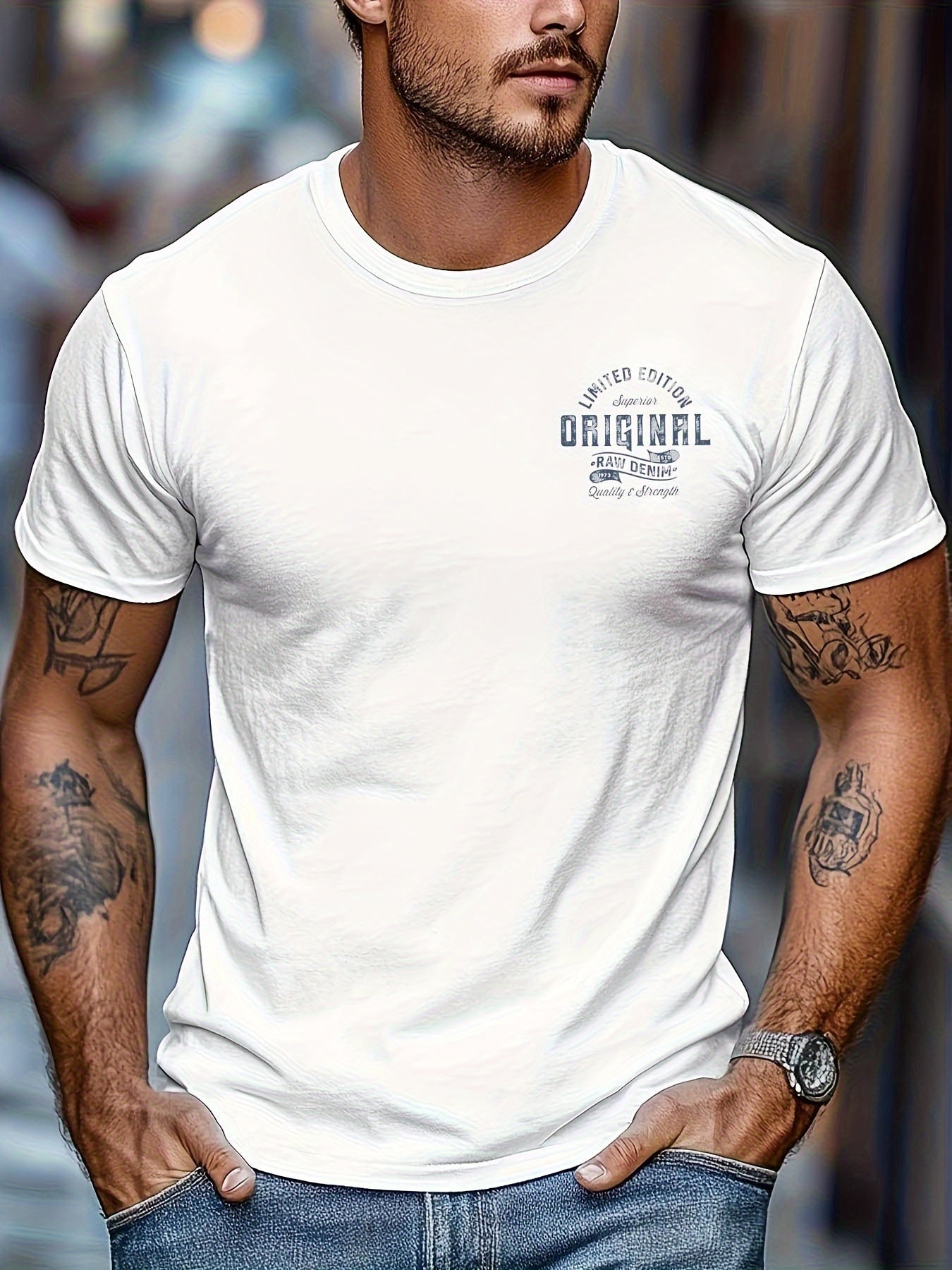 Herren T-Shirt Casual Streetwear mit Vintage-Print "Original Limited Edition" – Perfekt für Alltag und Freizeit