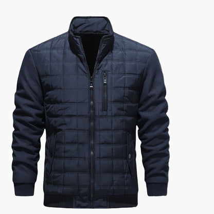 Herren Steppjacke Casual Stil mit Stehkragen – Alltag & Freizeit