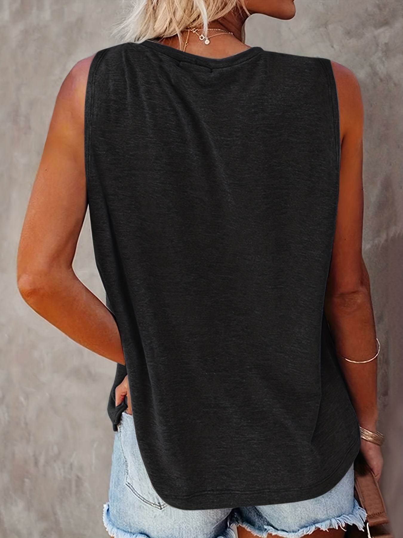 Damen Tanktop mit Mandala-Sonne-Mond-Print – Boho Style Shirt für Freizeit & Sommer