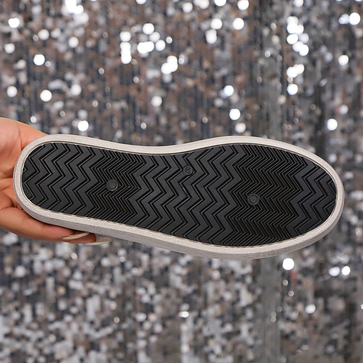 Damen Sneaker mit Glitzerstern – Modische Freizeitschuhe für Alltag & Party