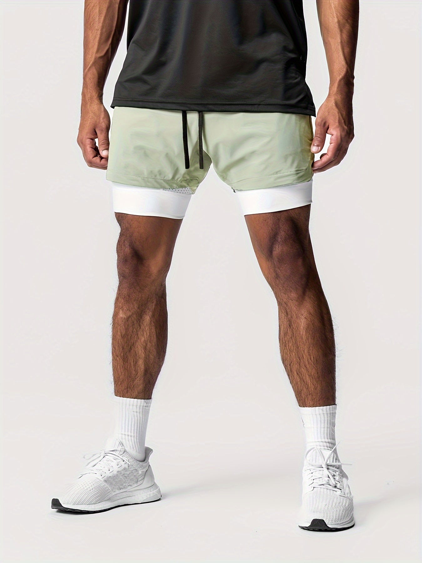 Herren Trainingsshorts 2-in-1 Performance Fitness Laufshorts