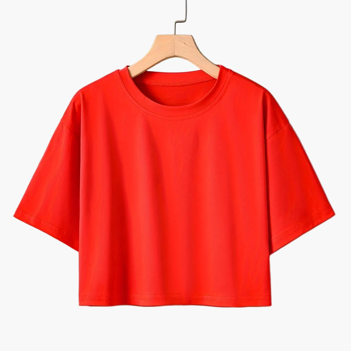 Damen Oversized Crop T-Shirt – Lockeres Basic für Alltag & Freizeit