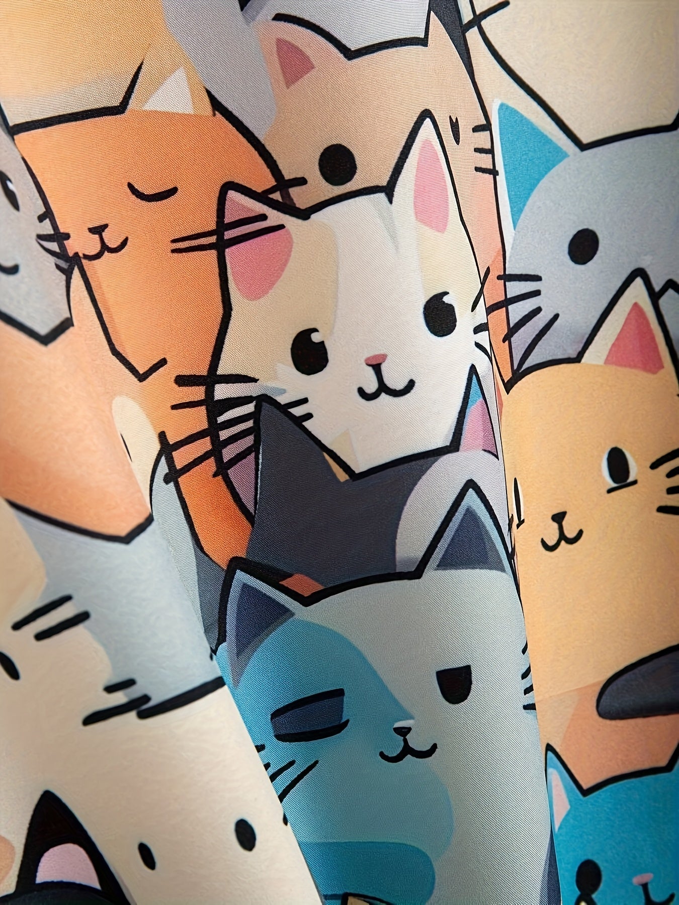 Herren Freizeithemd mit Katzen-Print – Kurzarm, Lustiges Design, Perfekt für Alltag & Party