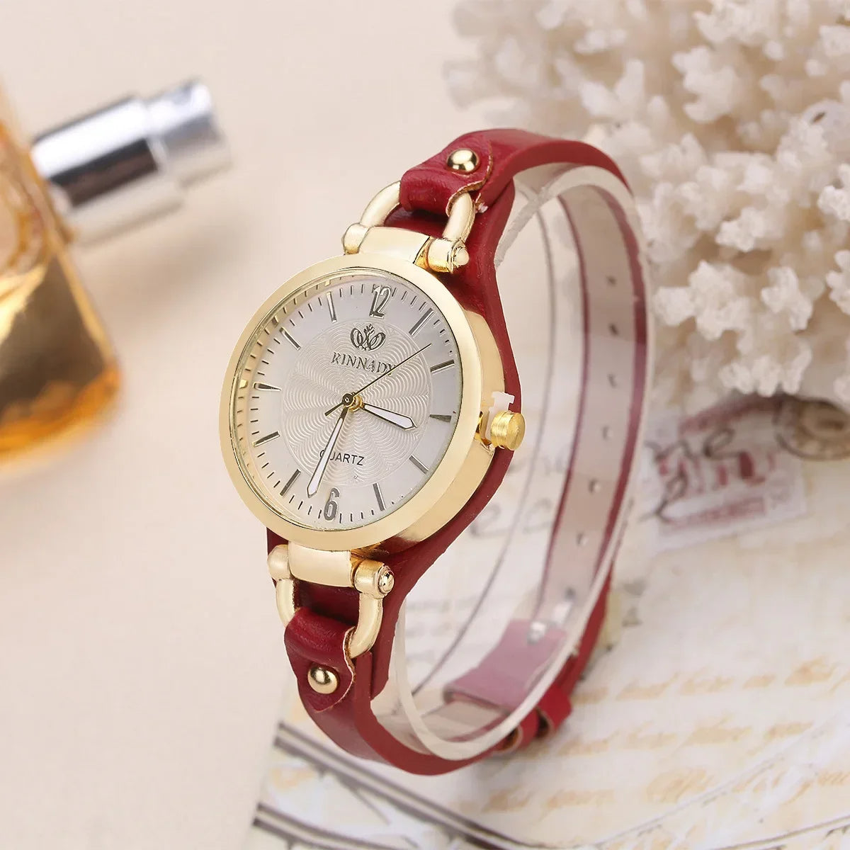 Damen Vintage Armbanduhr Klassisch Elegant – Stilvolle Quarzuhr für Alltag und Business