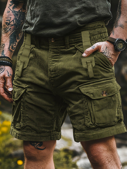 Herren Cargo Shorts Freizeit Outdoor mit Taschen – Robuster Utility-Look