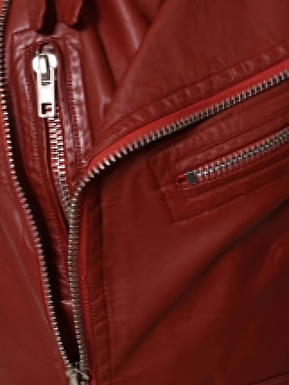 Damen Biker Weste ärmellos mit Reißverschlüssen und Nieten