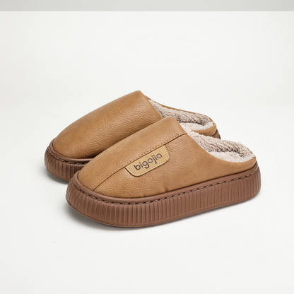 Unisex Winter Pantoffeln mit warmem Futter und rutschfester Sohle