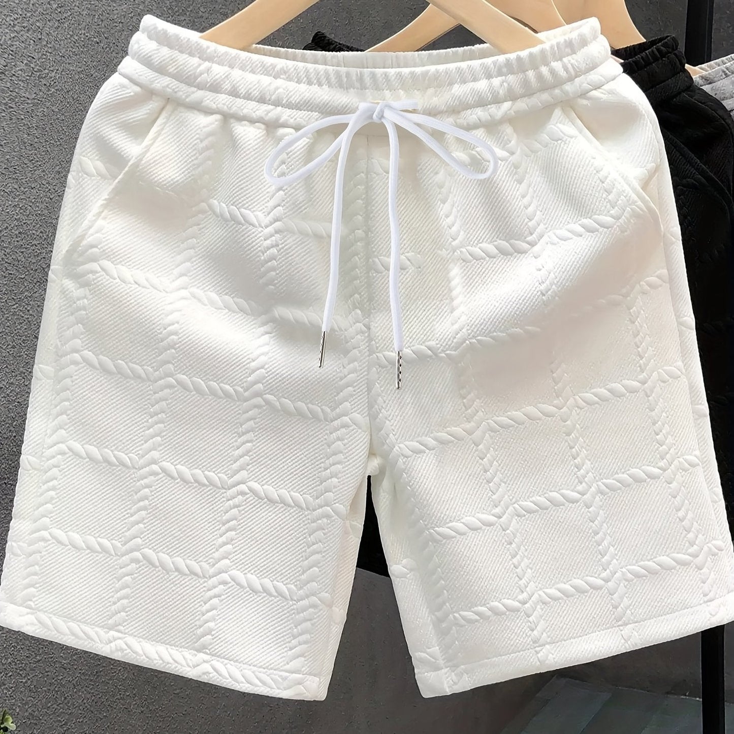 Herren Designer-Shorts mit 3D-Prägung – Modische Freizeit- und Loungewear