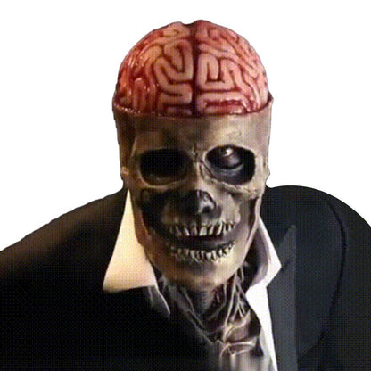 Herren Halloween Maske mit Zylinder – Gruseliger Party- und Kostüm-Style