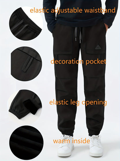 Herren Cargo Hose Winter gefüttert mit Tunnelzug