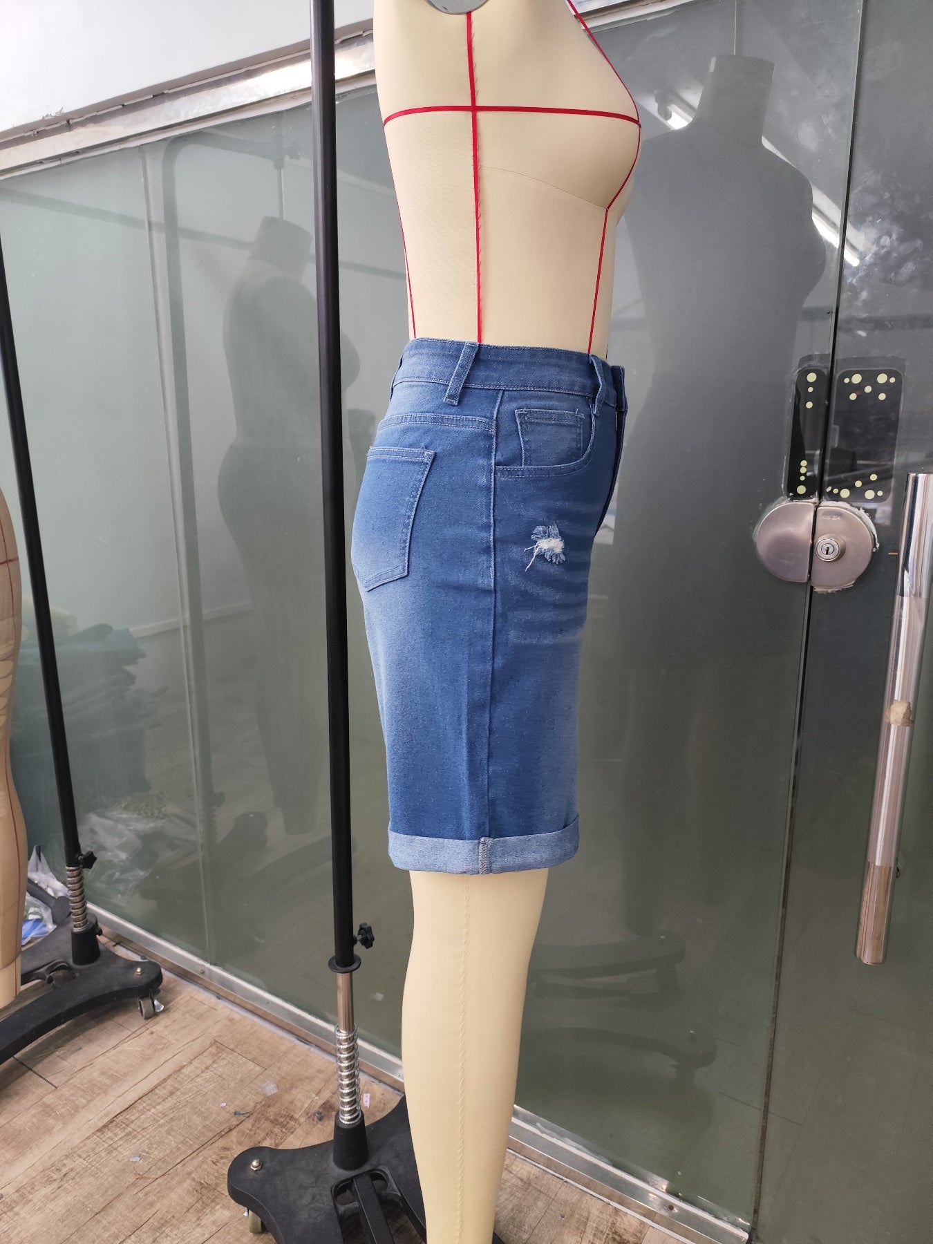 Damen Jeans-Bermuda im Casual-Style – Lässige High-Waist Shorts für Alltag & Freizeit