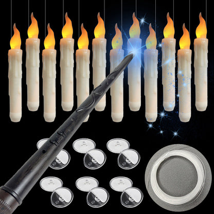Halloween Zauberkerzen Set mit Fernbedienung – Schwebende LED Kerzen für magische Dekoration und Party