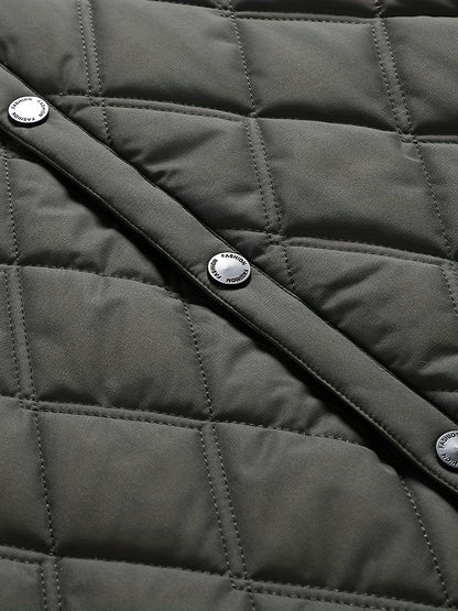 Herren Steppjacke – Eleganter Business- und Freizeitstil, Übergangsjacke mit Rautensteppung