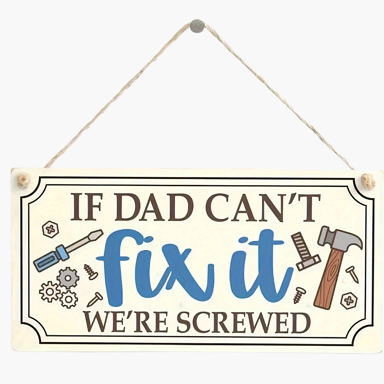 Vater Geschenk Wanddeko Lustiges Schild für den Vatertag – Männer Deko Werkstatt Spruchschild