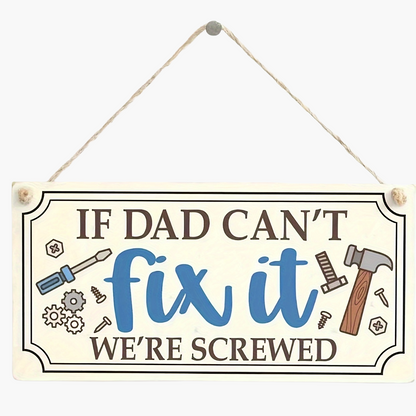 Vater Geschenk Wanddeko Lustiges Schild für den Vatertag – Männer Deko Werkstatt Spruchschild