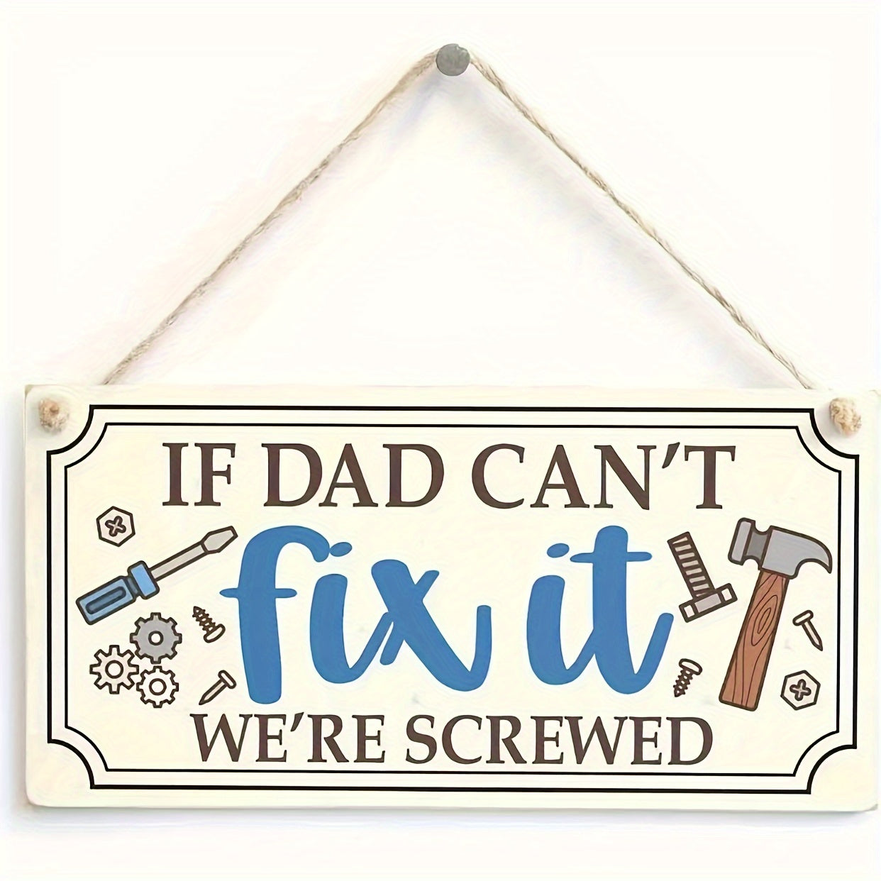 Vater Geschenk Wanddeko Lustiges Schild für den Vatertag – Männer Deko Werkstatt Spruchschild