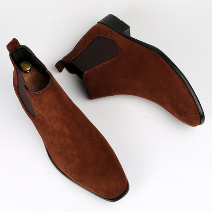 Chelsea Boots Herren Wildleder-Optik Klassisch Elegante Stiefeletten
