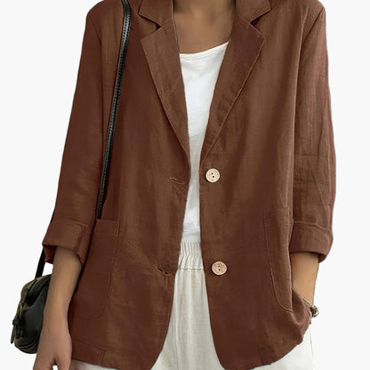 Damen Blazer im lässigen Business-Stil – Eleganter Freizeit-Jacke für Büro und Alltag