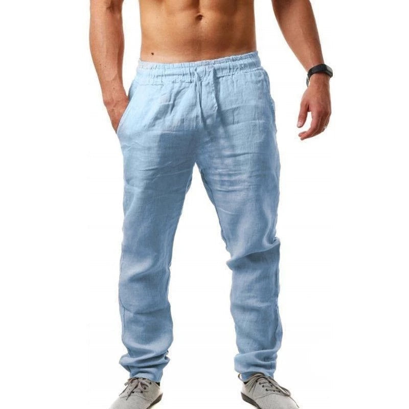 Herren Freizeithose mit elastischem Bund – Leichte Sommerhose für Alltag und Urlaub