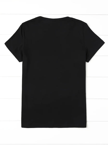 Damen T-Shirt mit Herzblumen-Design – Modisches Casual Shirt für Alltag & Freizeit