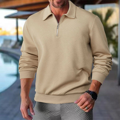 Herren Halbzip Strickpullover mit Kragen – Stilvoller Freizeit- & Business-Sweater