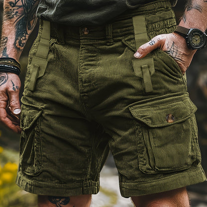 Herren Cargo Shorts Freizeit Outdoor mit Taschen – Robuster Utility-Look