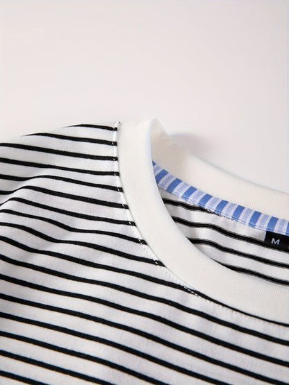 Herren T-Shirt mit klassischem, gestreiftem Design – Kurzarm, zeitloser Stil für Alltag und Freizeit