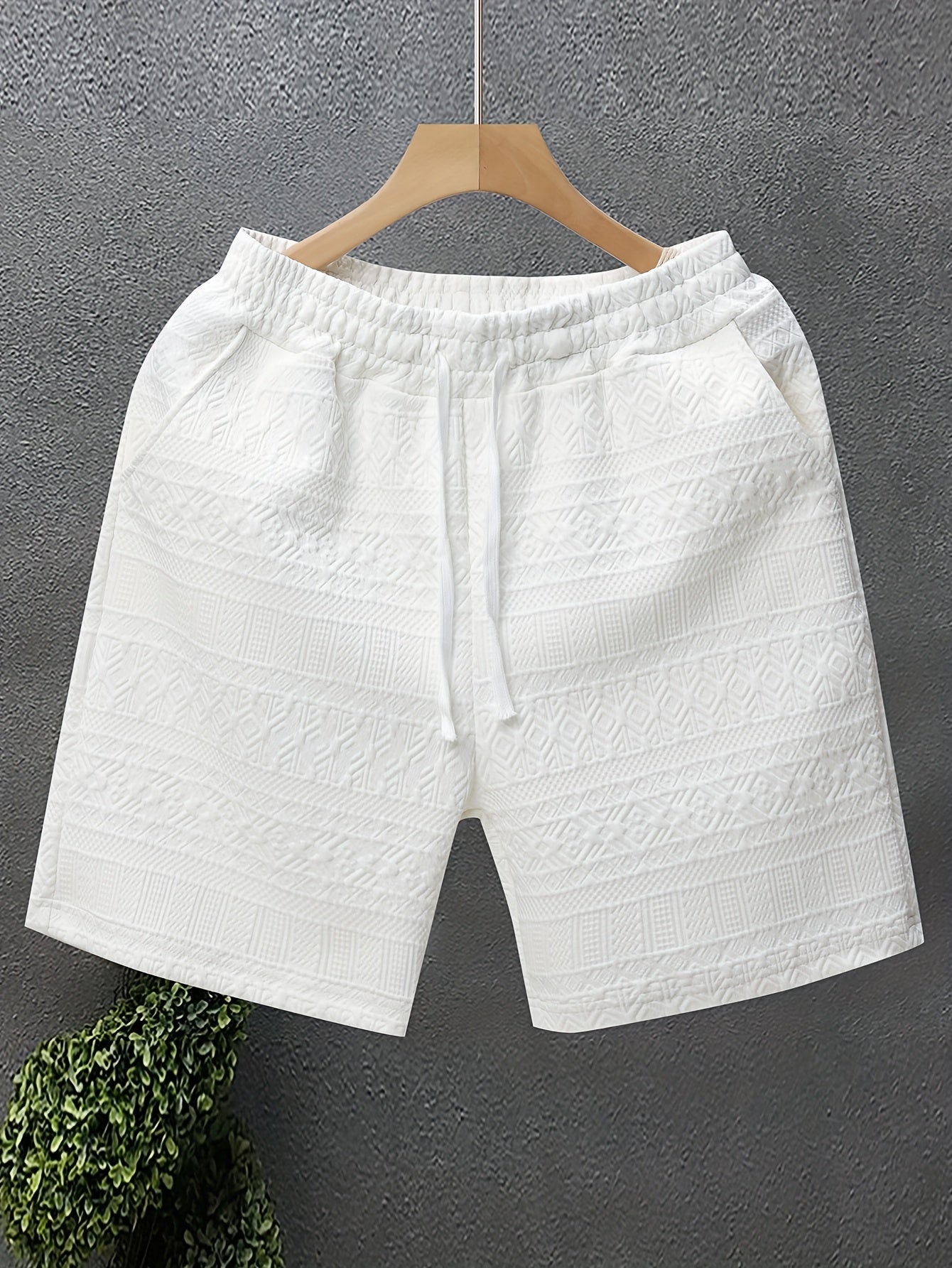Herren Freizeitshorts mit Prägungsmuster – Moderner Look für Alltag und Sport