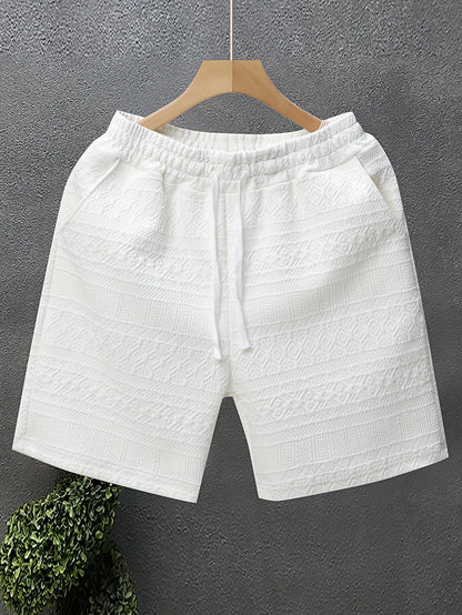 Herren Freizeitshorts mit Prägungsmuster – Moderner Look für Alltag und Sport